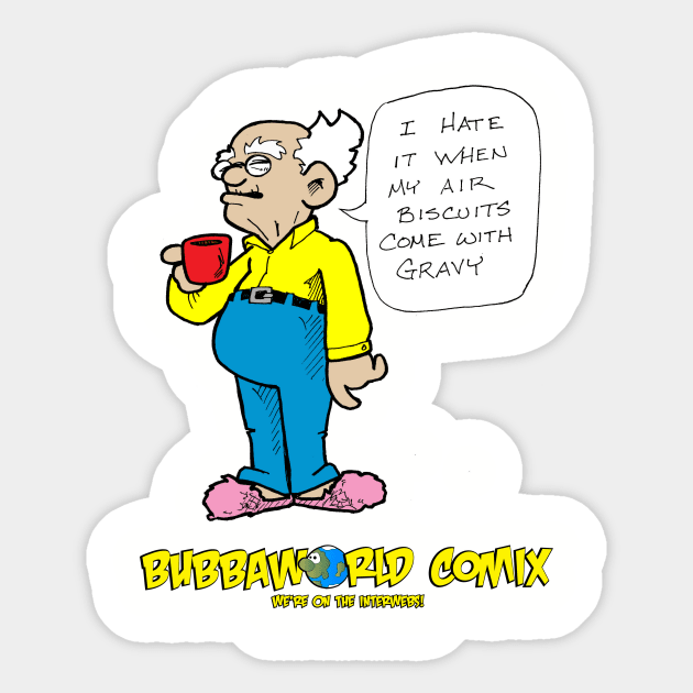 Air Biscuits Sticker by BubbaWorldComix